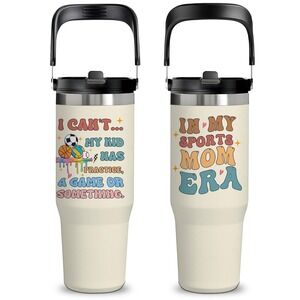 NWT 30oz Sports Mom Era Insulated Stainless Steel Tumbler Handle
